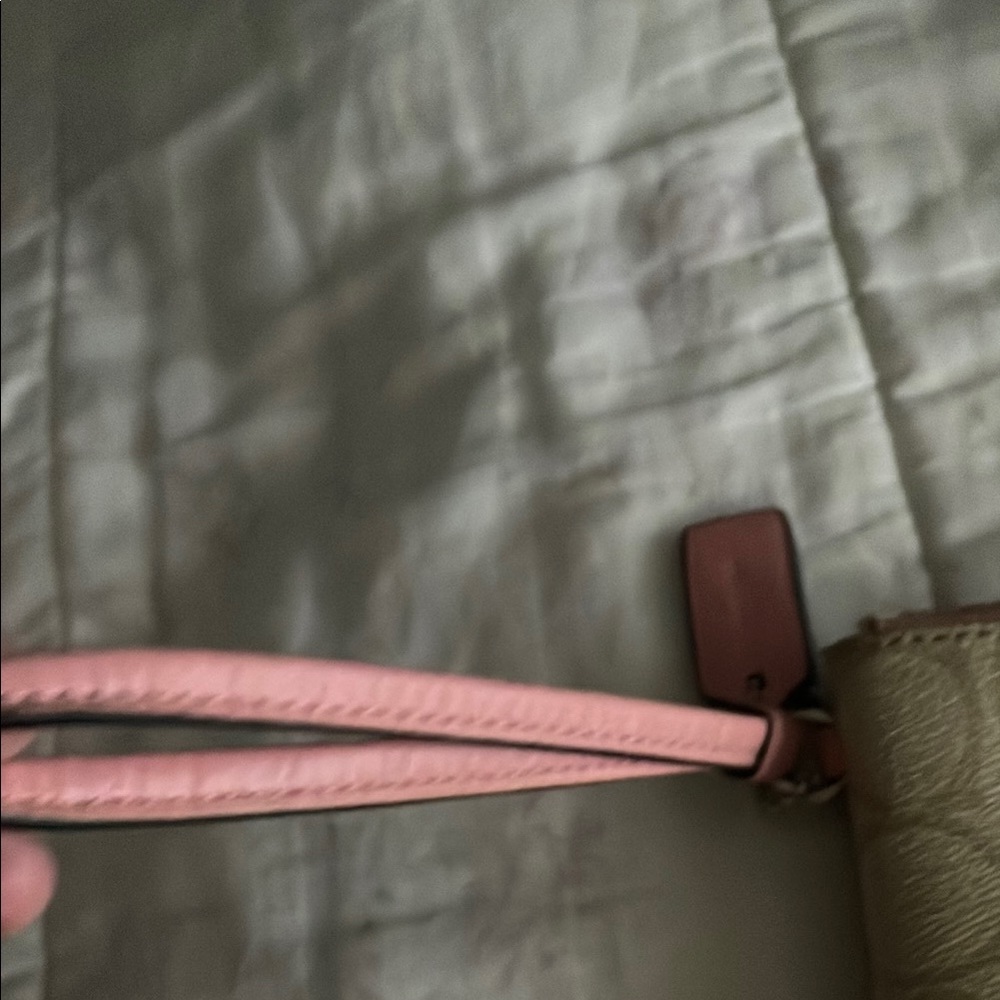 Coach Gold Clutch with Monogram Pattern - Picture 2 of 7